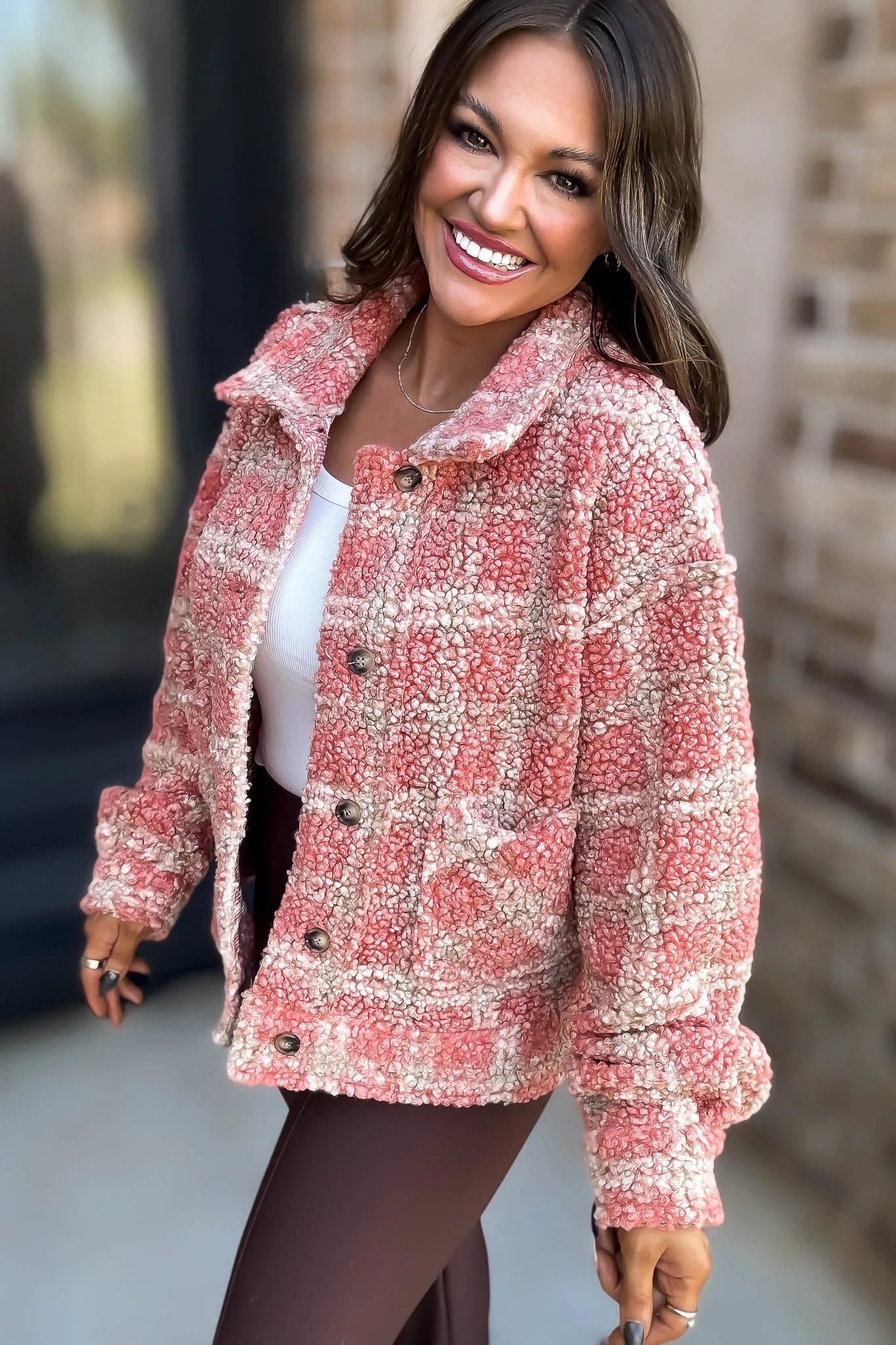 Plaid Sherpa Jacket