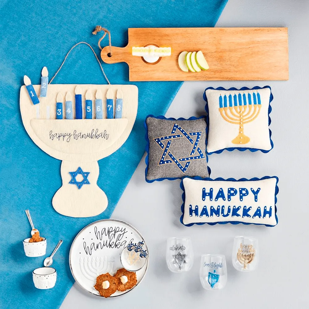 "Happy Hanukkah" Mini Pillow