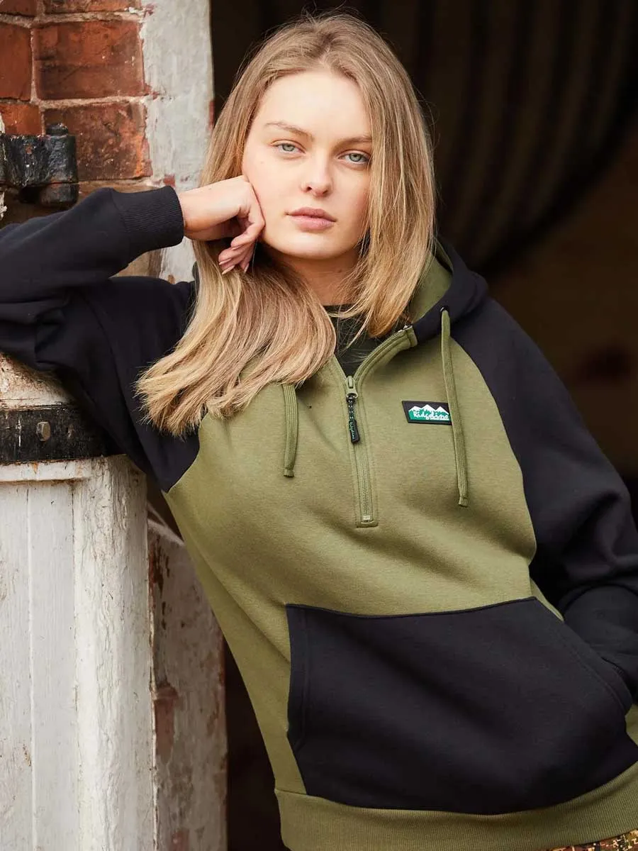 RIDGELINE Kindred Hoodie - Unisex - Field Olive & Black