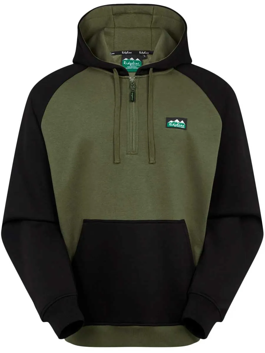 RIDGELINE Kindred Hoodie - Unisex - Field Olive & Black