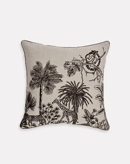 Set of 2 Lemur on Branch Cotton Cushion