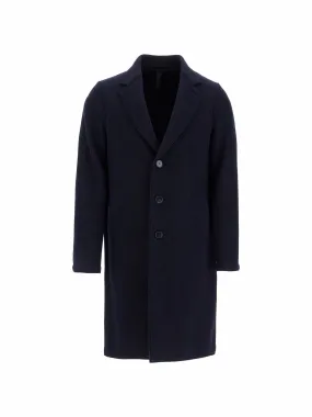 Single-Breasted Boiled Wool Coat