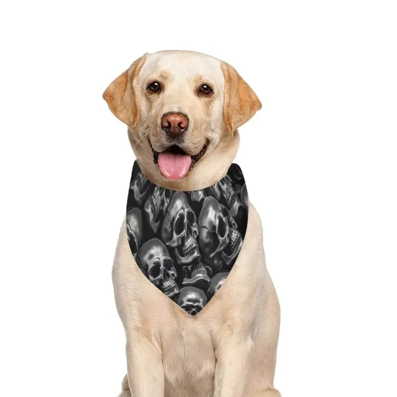 Skull Pet Dog Bandana for Stylish Pups at Biker Events