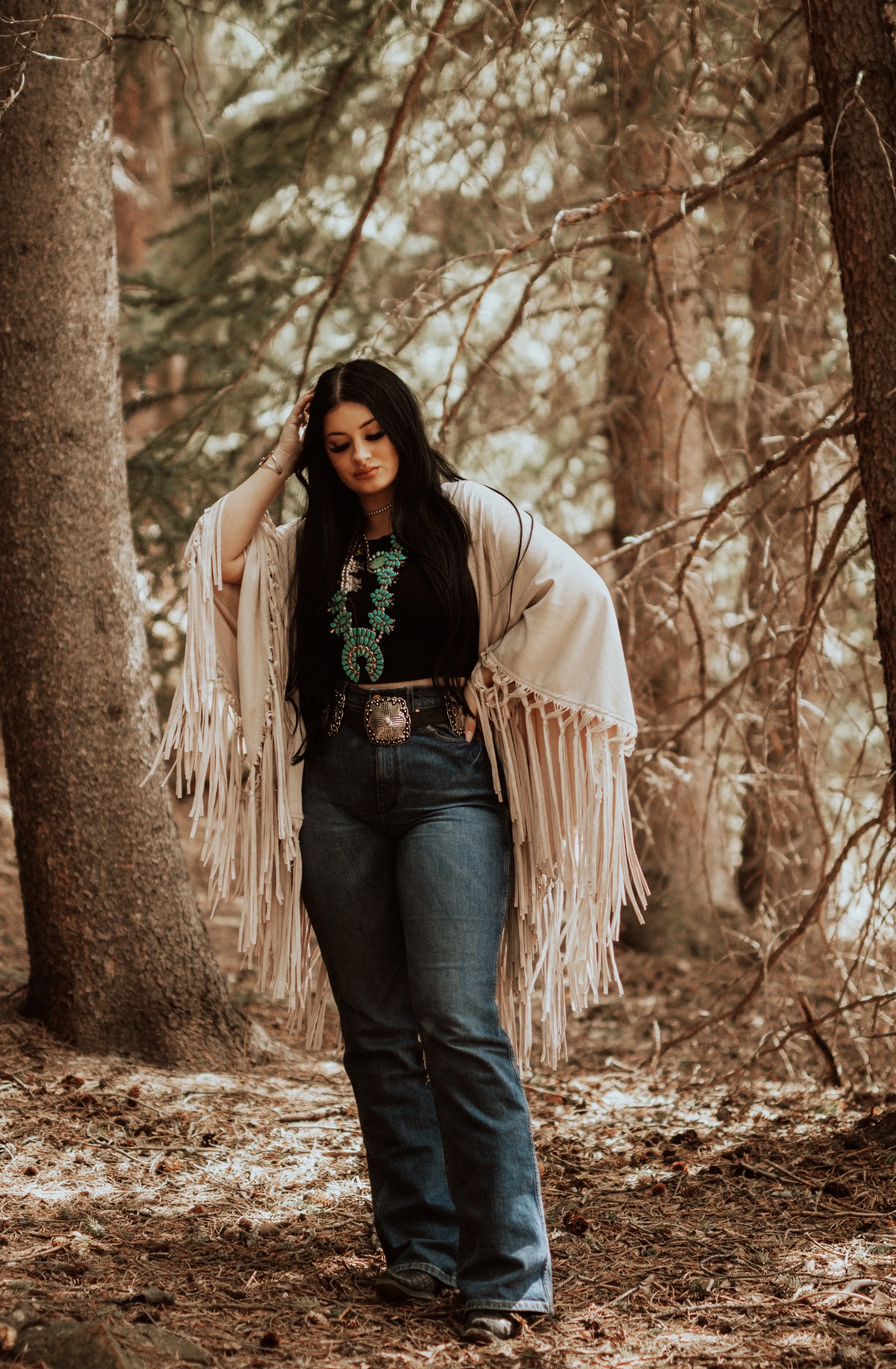 Tasha Polizzi Cream Sierra Shawl