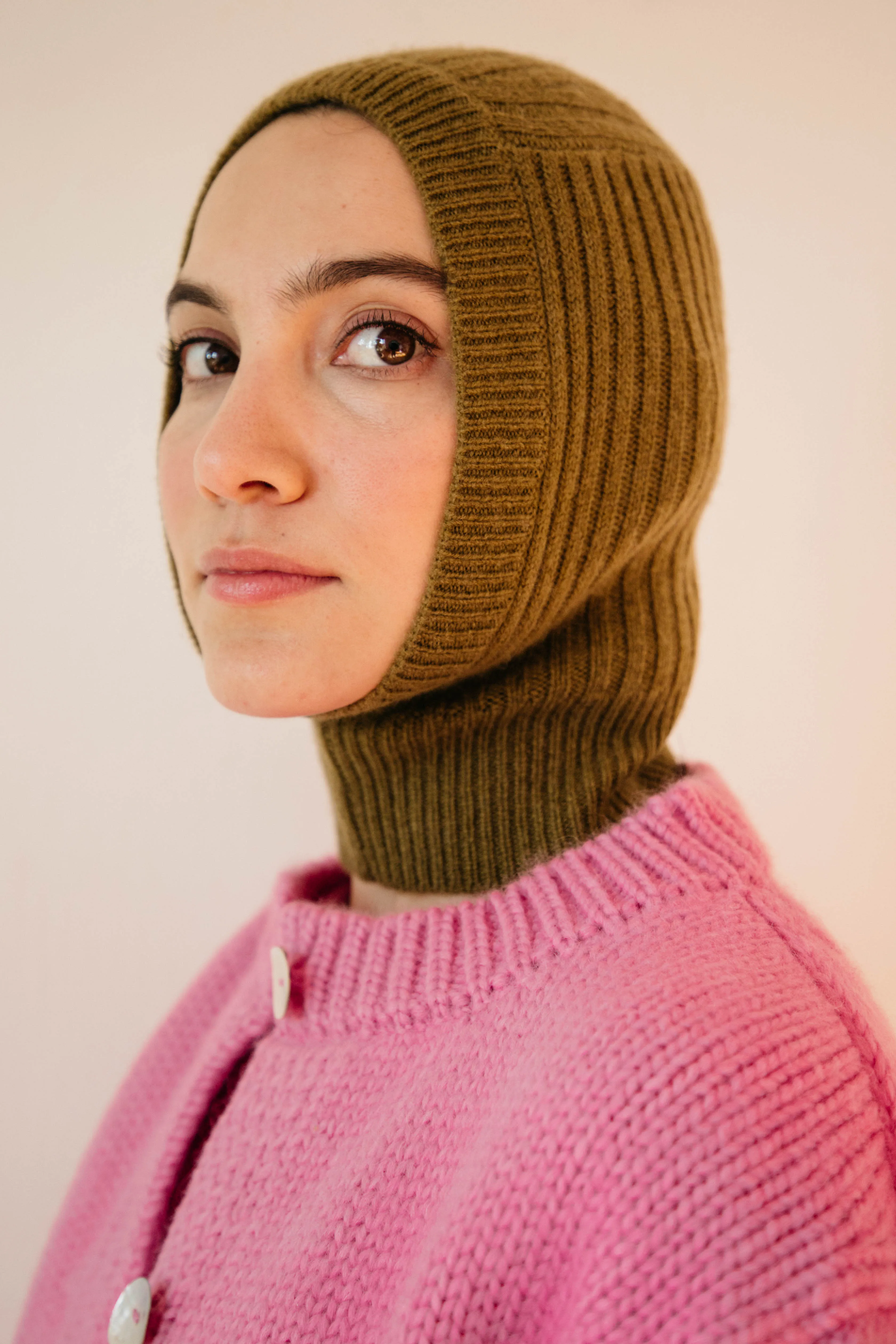 Tilla Cashmere Balaclava - Olive