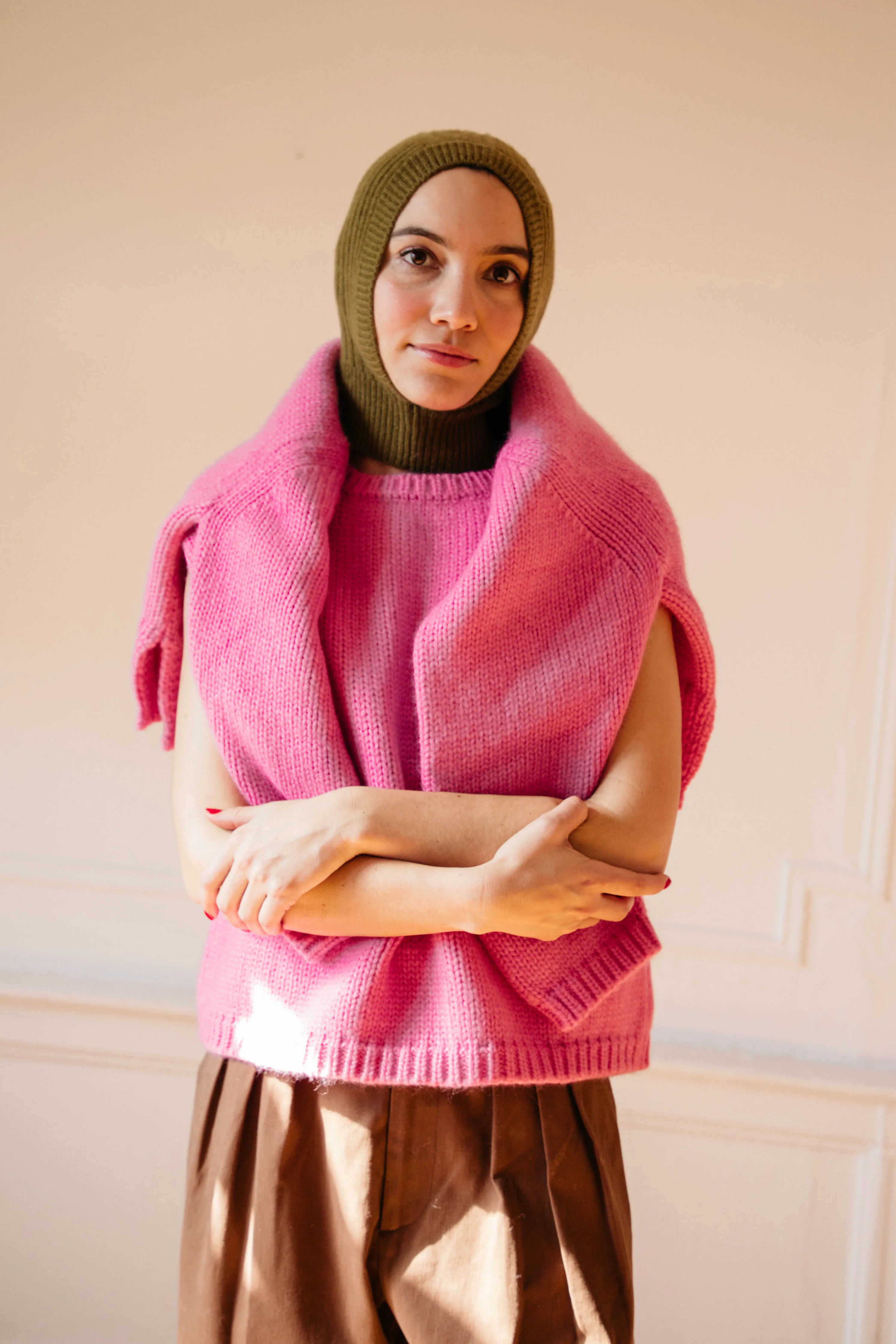 Tilla Cashmere Balaclava - Olive