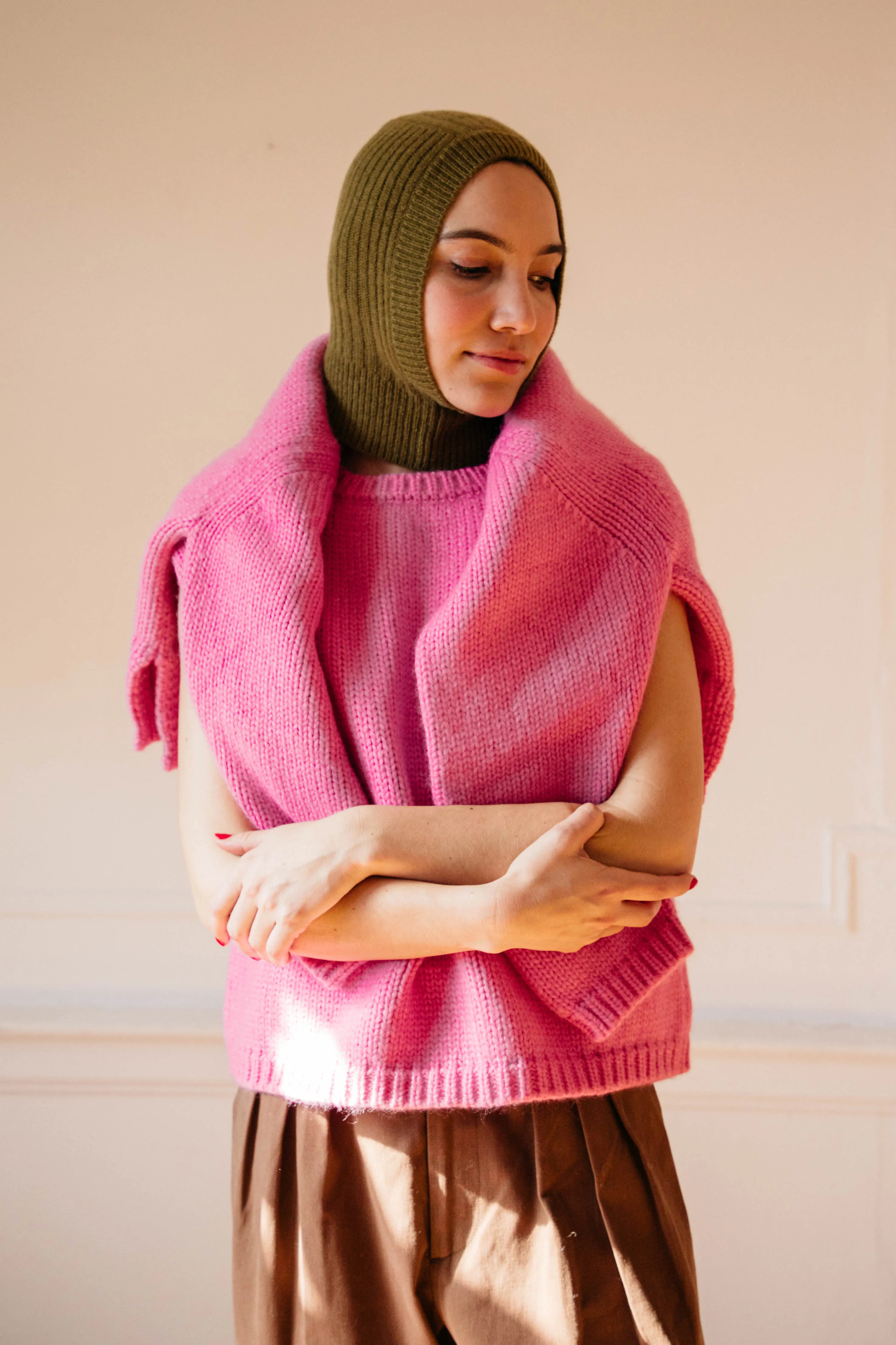 Tilla Cashmere Balaclava - Olive