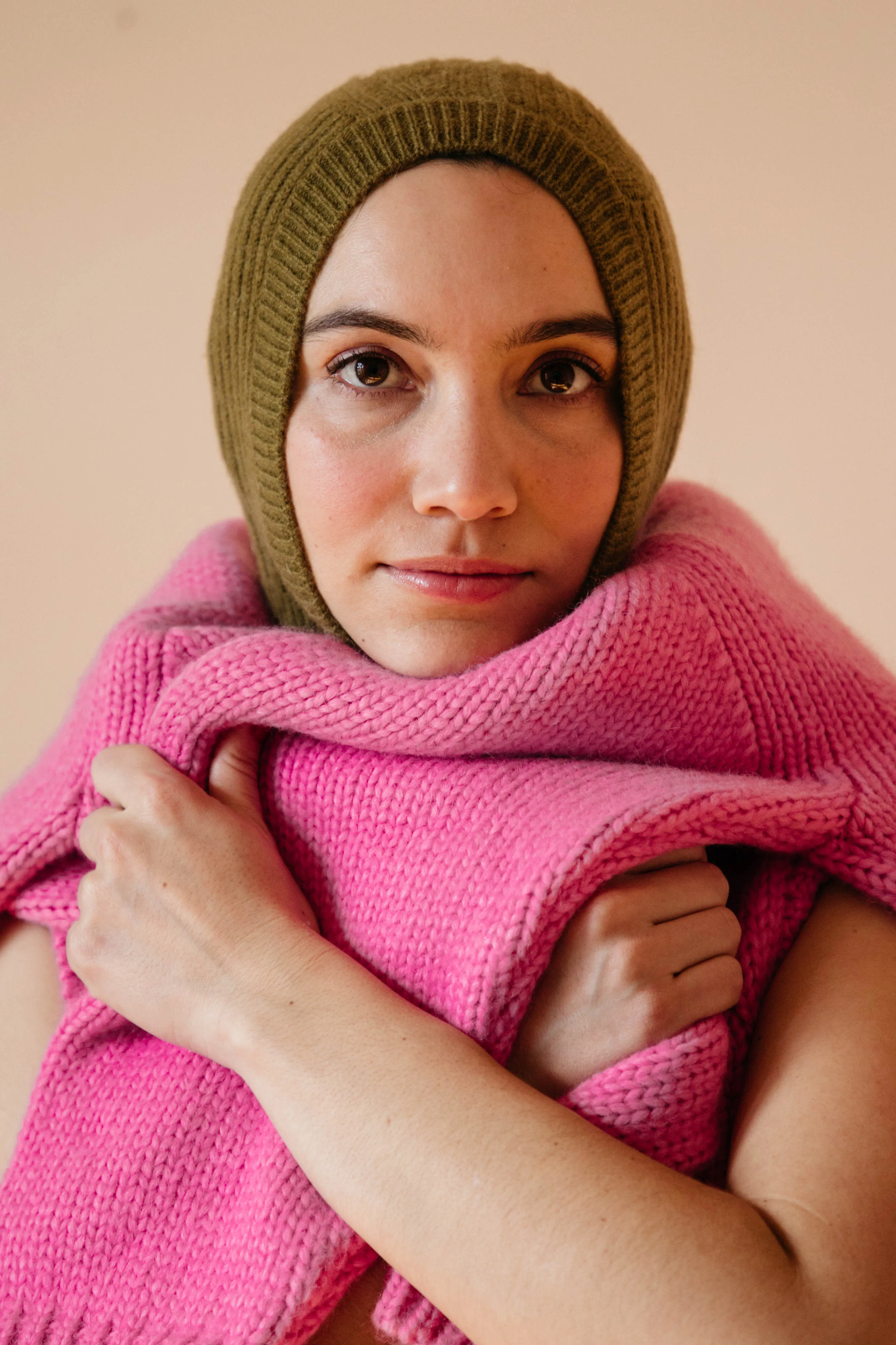 Tilla Cashmere Balaclava - Olive