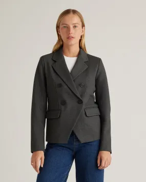 Ultra-Stretch Ponte Double Breasted Blazer