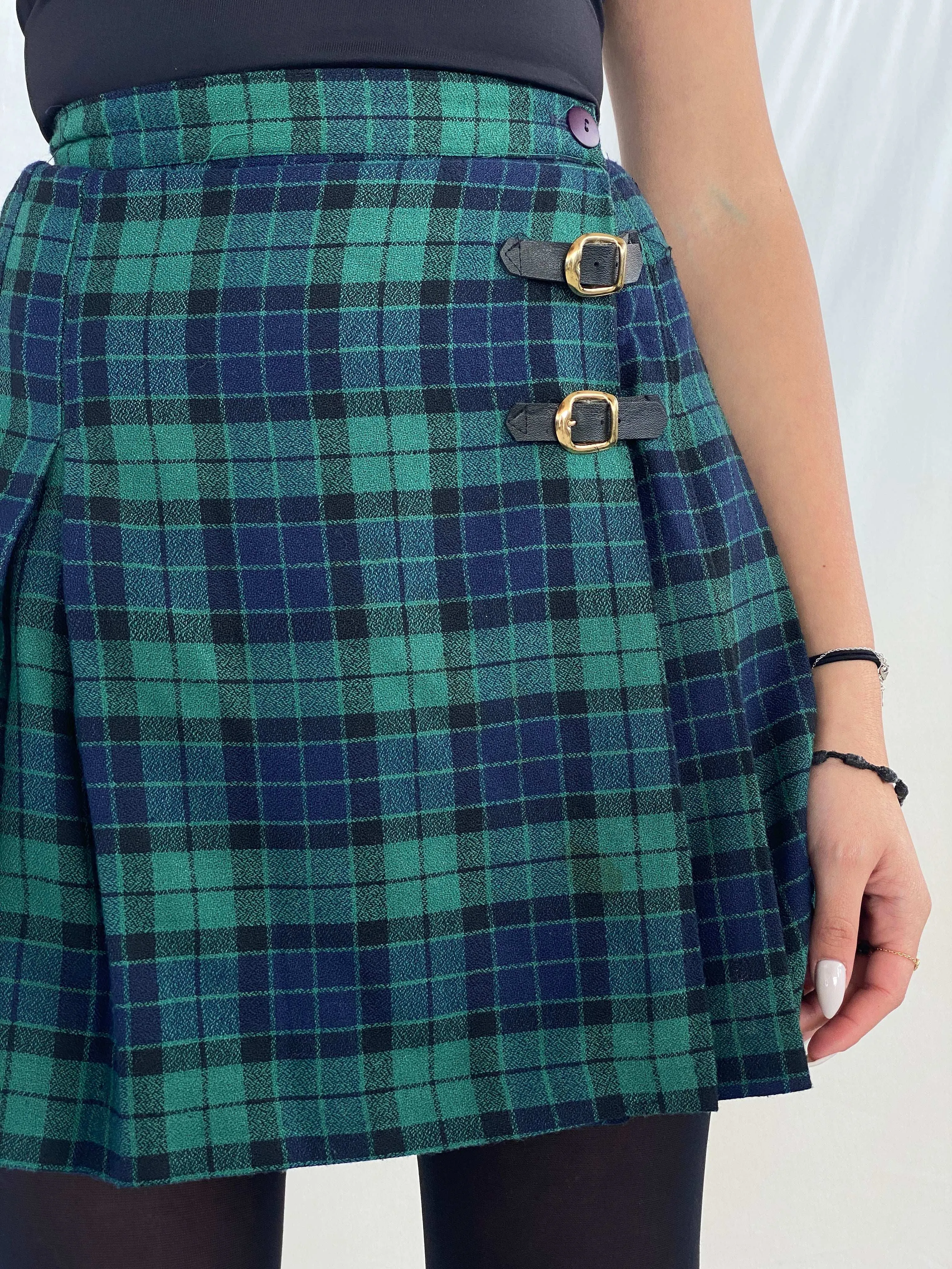 Vintage 90s Marmie West Plaid Mini Skirt
