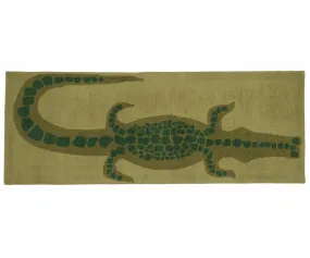 Wool Nylon Crocodile Runner - Avocado