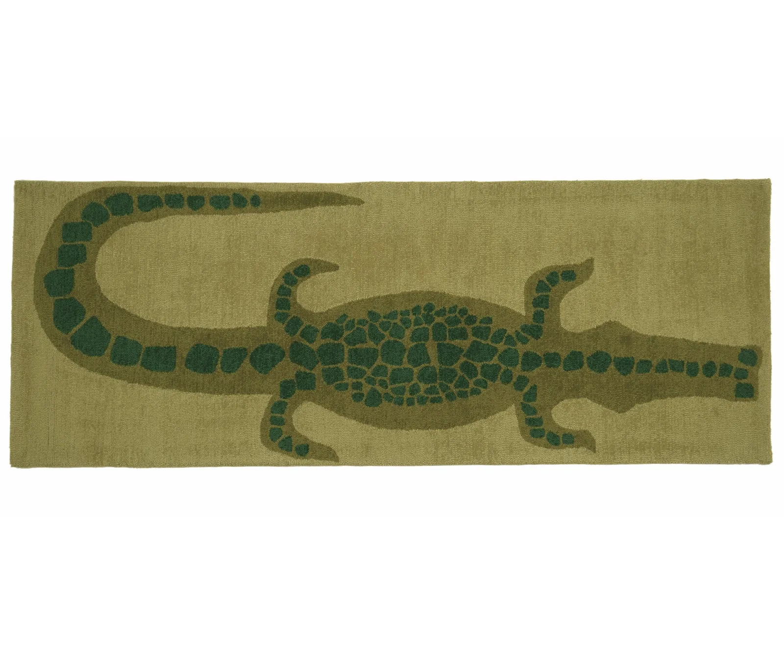 Wool Nylon Crocodile Runner - Avocado
