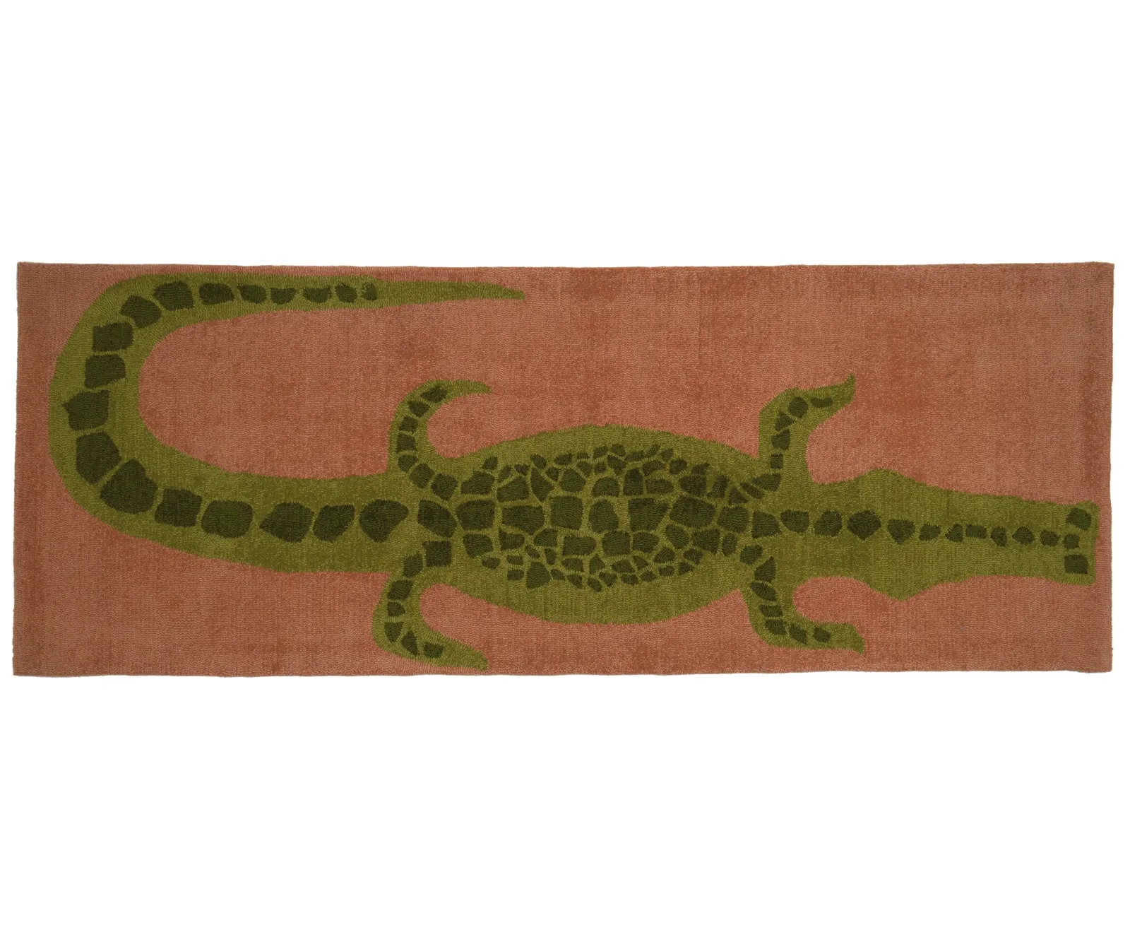 Wool Nylon Crocodile Runner - Tomato