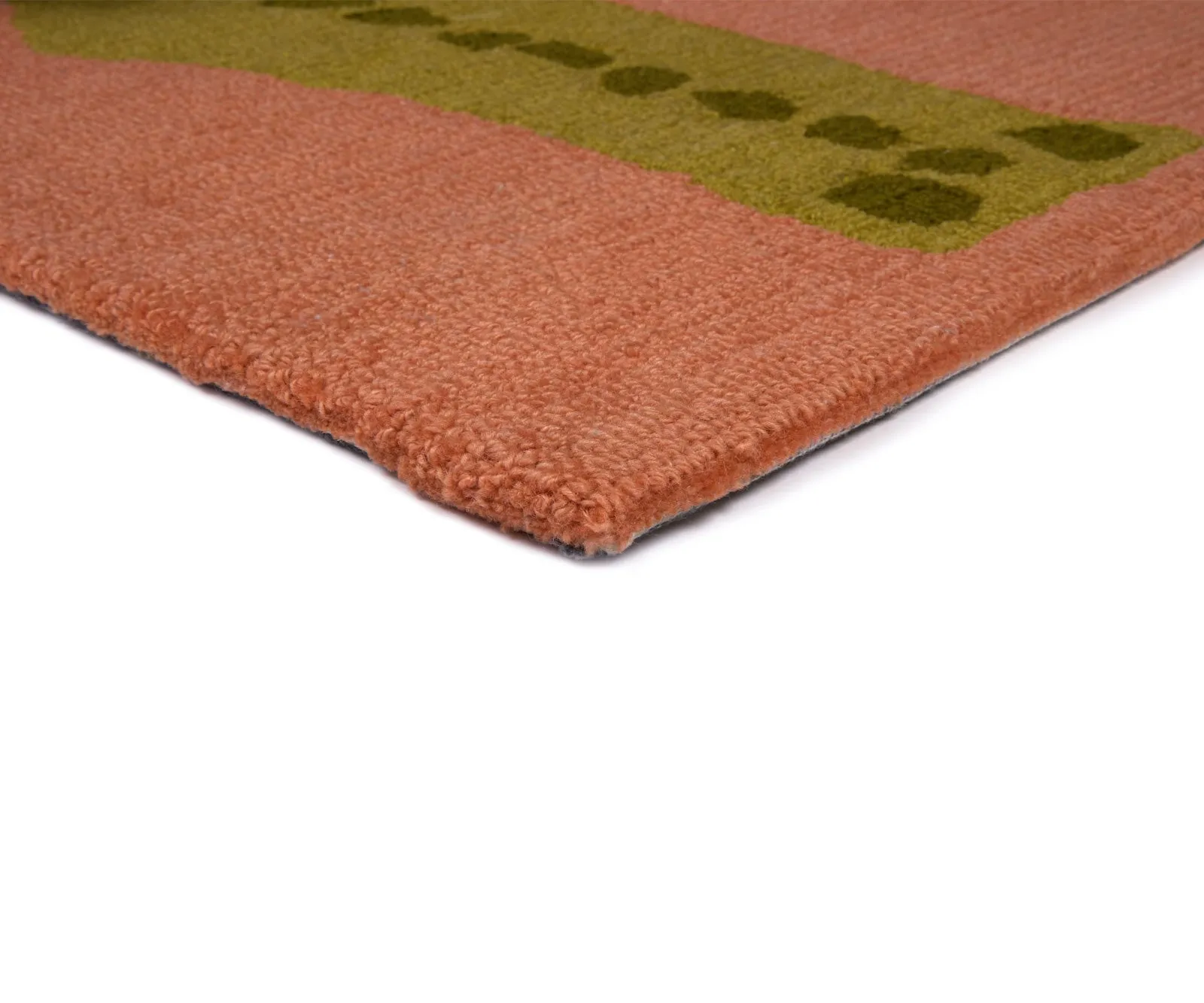 Wool Nylon Crocodile Runner - Tomato