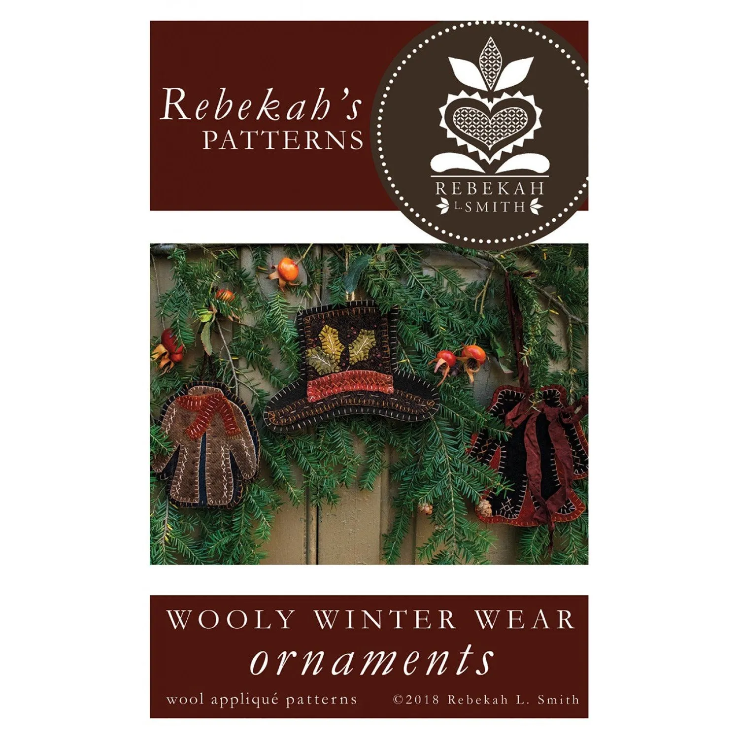 Wooly Winter Wear Ornaments Wool Applique Pattern